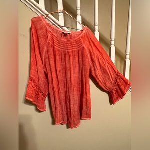 Orange 3/4 blouse. Beautiful